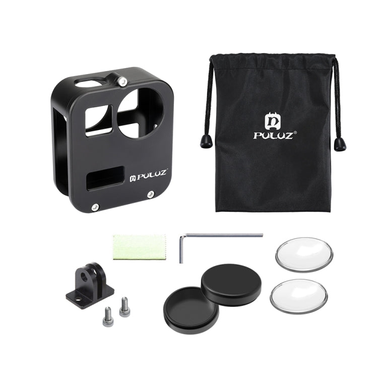 PULUZ Housing Shell CNC Aluminum Alloy Protective Cage for GoPro Max(Black) - Metal Cases by PULUZ | Online Shopping South Africa | PMC TechLife | Buy Now Pay Later Mobicred