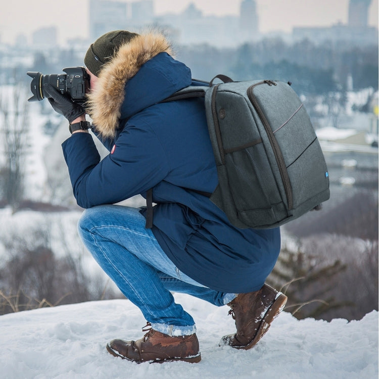 PULUZ Outdoor Portable Waterproof Scratch-proof Dual Shoulders Backpack Handheld PTZ Stabilizer Camera Bag with Rain Cover for Digital Camera, DJI Ronin-SC / Ronin-S(Grey) - Backpack by PULUZ | Online Shopping South Africa | PMC Jewellery