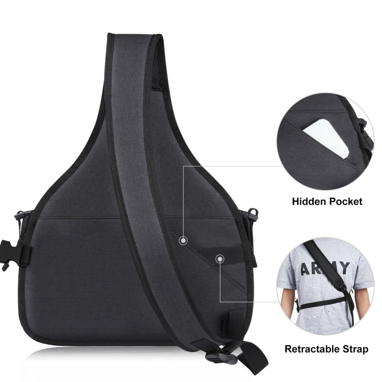 PULUZ Triangle Style SLR Camera Bag Sling Waterproof Backpack Shoulder Messenger Bags with Removable Lens Bag(Black) - free shipping - PMC TechLife - Order now!