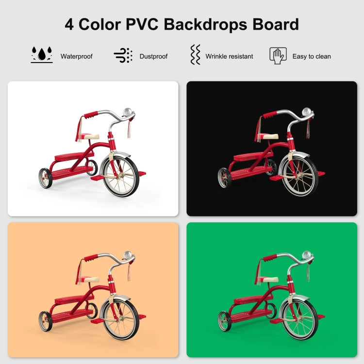 PULUZ 40cm Folding 72W 5500K Studio Shooting Tent Soft Box Photography Lighting Kit with 4 Colors (Black, Orange, White, Green) Backdrops(US Plug) - free shipping - PMC TechLife - Order now!