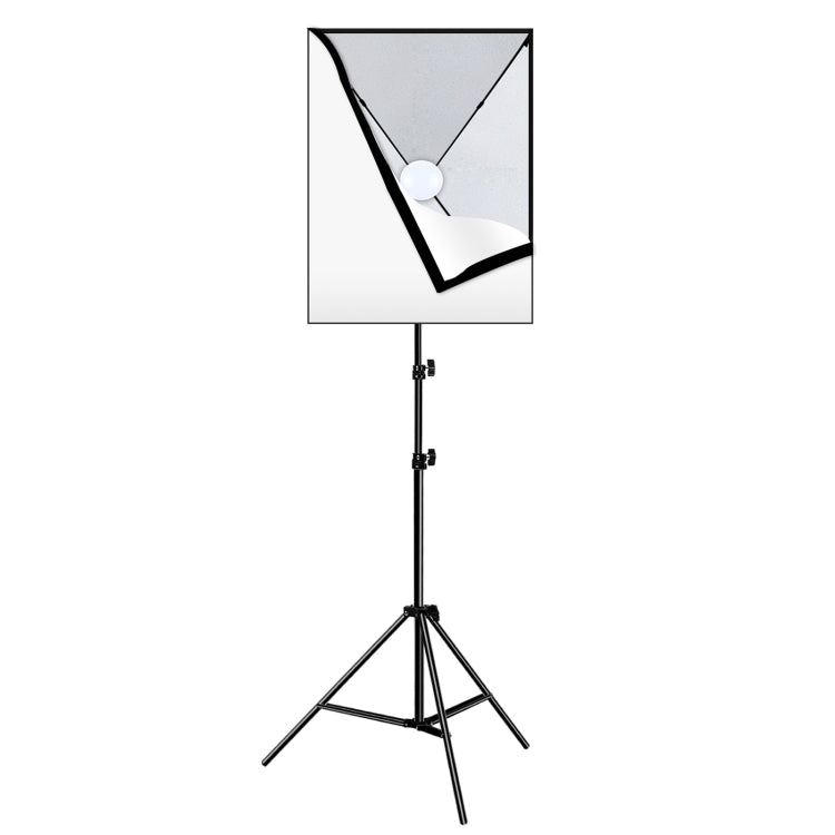 PULUZ 50x70cm Studio Softbox + 2m Tripod Mount + Single E27 30W 5700K White Light LED Bulb Photography Kit(EU Plug) - Stand Bracket by PULUZ | Online Shopping South Africa | PMC TechLife | Buy Now Pay Later Mobicred
