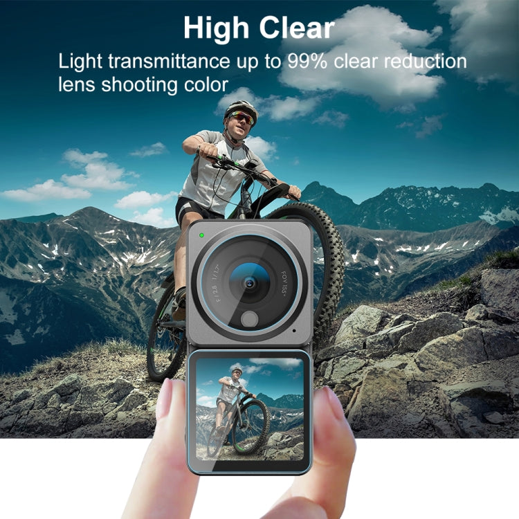 PULUZ 3 in 1 Lens + Front and Back LCD Display 9H 2.5D Tempered Glass Film for DJI Action 2 - Protective Film & Stickers by PULUZ | Online Shopping South Africa | PMC TechLife | Buy Now Pay Later Mobicred