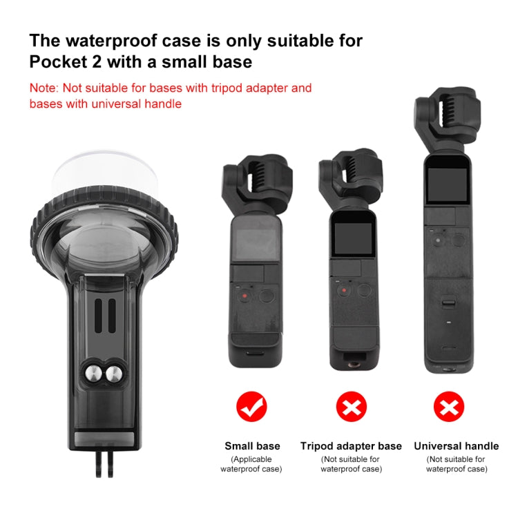 PULUZ 60m Underwater Waterproof Housing Diving Case Cover for DJI Osmo Pocket 2(Black) - Case & Bags by PULUZ | Online Shopping South Africa | PMC TechLife | Buy Now Pay Later Mobicred
