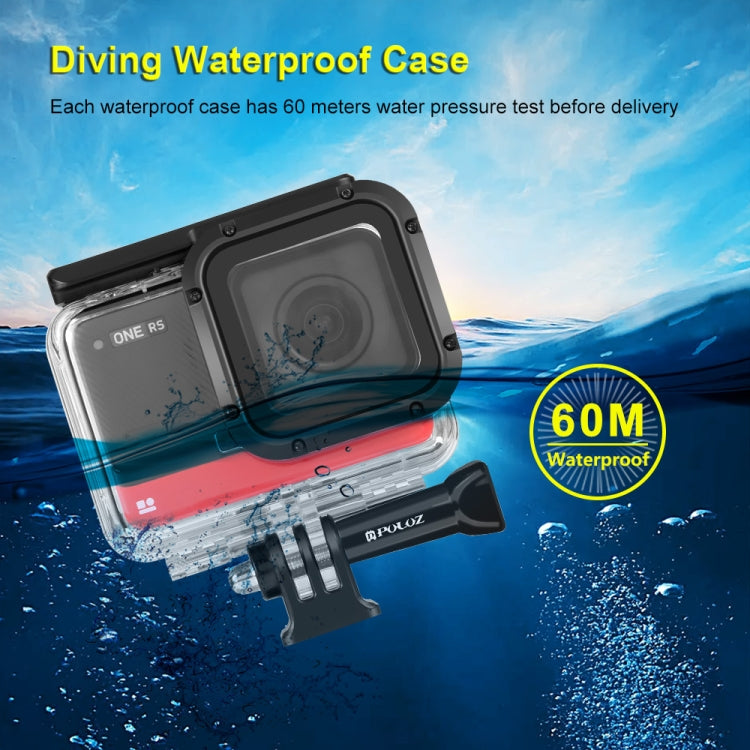 PULUZ 60m Underwater Depth Diving Case Waterproof Camera Housing for Insta360 One RS 4K Edition(Transparent) - Case & Bags by PULUZ | Online Shopping South Africa | PMC TechLife | Buy Now Pay Later Mobicred