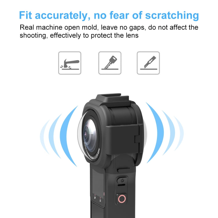 PULUZ Lens Guard Protective Cover for Insta360 ONE RS 1-Inch 360 Edition(Black) - Len Accessories by PULUZ | Online Shopping South Africa | PMC TechLife | Buy Now Pay Later Mobicred
