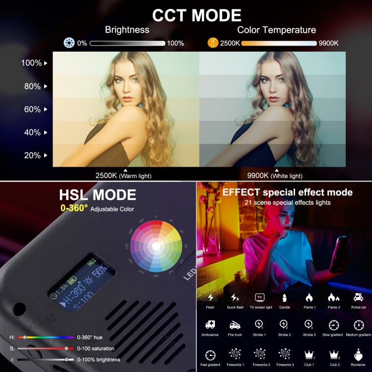 PULUZ Pocket 2500-9900K+RGB Full Color Beauty Fill Light Handheld On-Camera Photography LED Light -  by PULUZ | Online Shopping South Africa | PMC TechLife | Buy Now Pay Later Mobicred