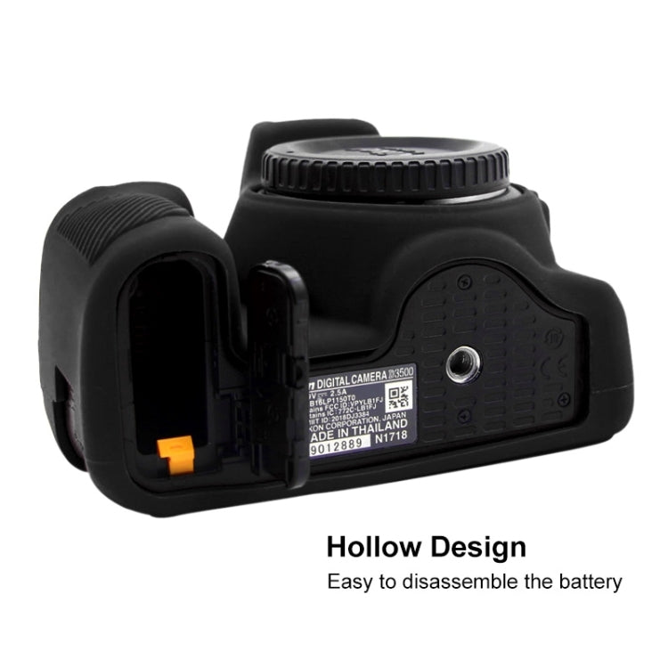 PULUZ Soft Silicone Protective Case for Nikon D3500(Black) - free shipping - PMC TechLife - Order now!