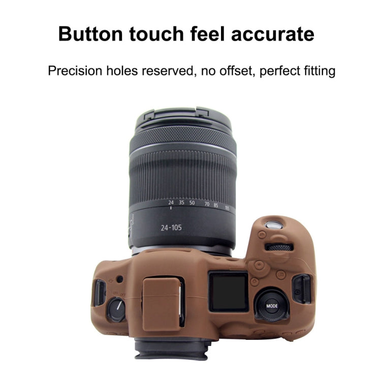 PULUZ Soft Silicone Protective Case for Canon EOS R5(Coffee) - free shipping - PMC TechLife - Order now!