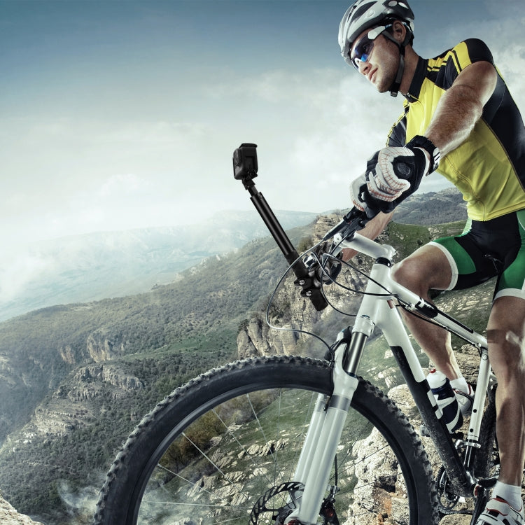 PULUZ Motorcycle Bicycle Handlebar Fixture Mount Camera Bracket Adapter with Monopod Stand - free shipping - PMC TechLife - Order now!