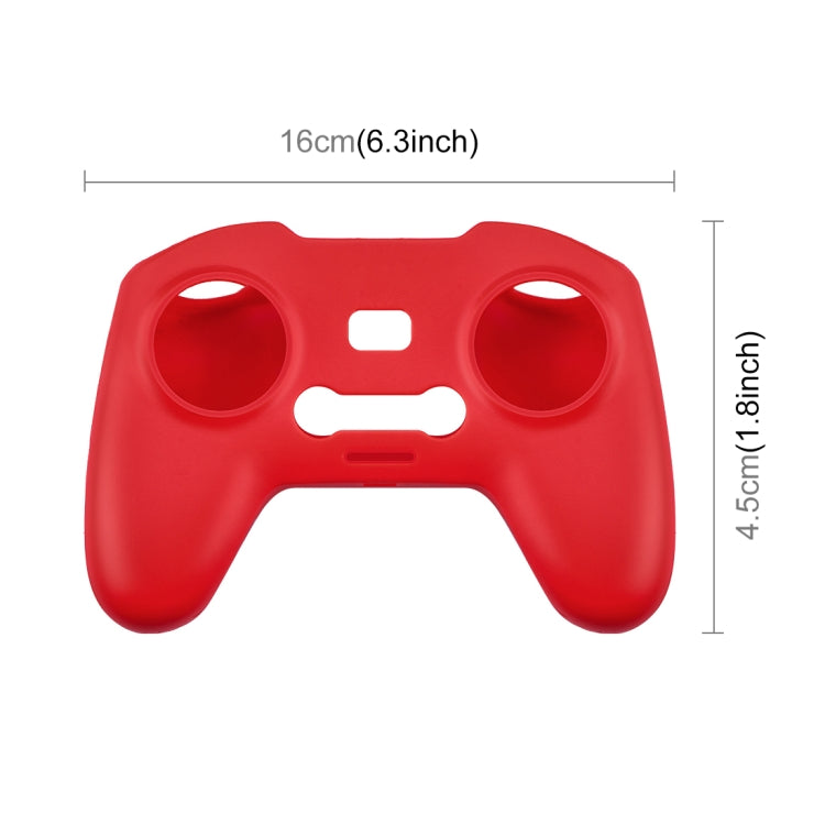 For DJI FPV Combo Remote Control PULUZ Silicone Protective Case with Neck Strap(Red) - Cases & Bags by PULUZ | Online Shopping South Africa | PMC TechLife | Buy Now Pay Later Mobicred