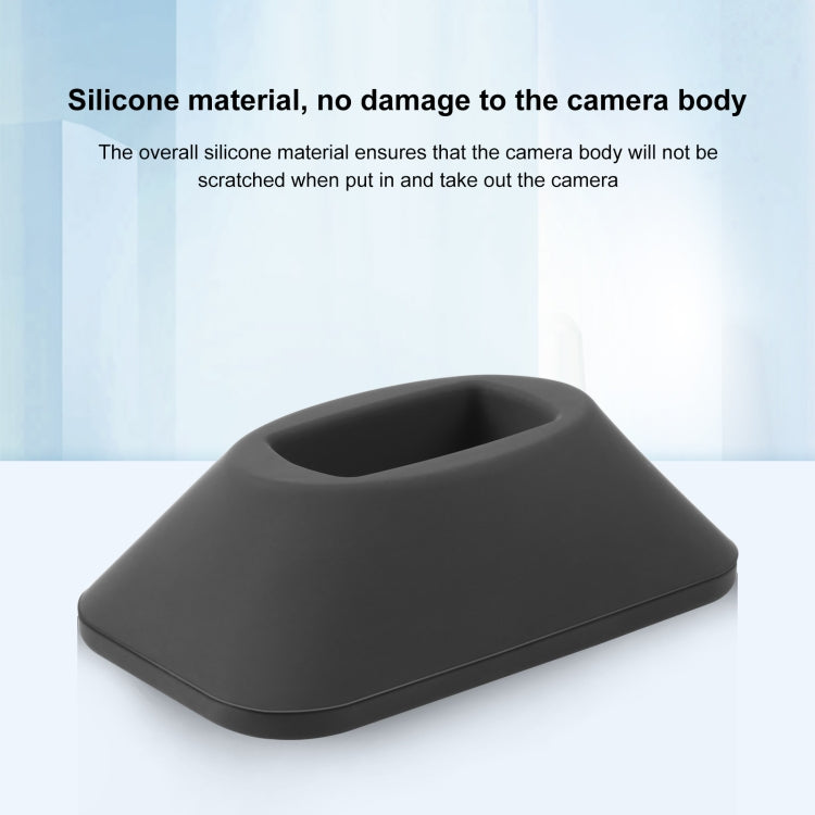 For Insta360 X3 PULUZ Silicone Base Desktop Stand(Black) - Mount & Holder by PULUZ | Online Shopping South Africa | PMC TechLife
