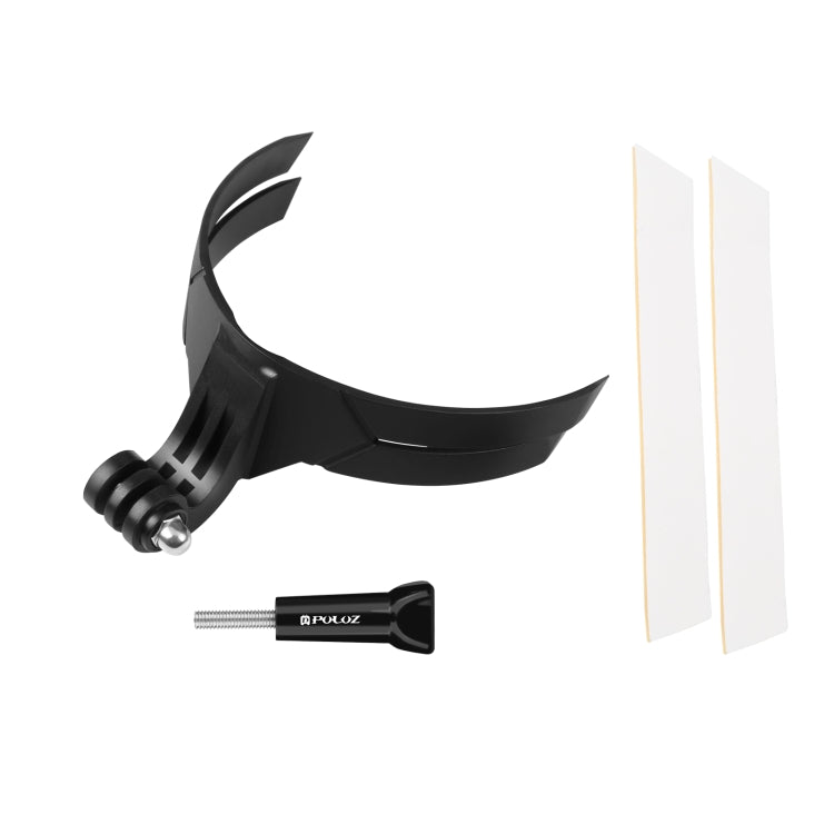 PULUZ Bending Action Camera Motorcycle Helmet Chin Mount (Black) - Helmet Mount by PULUZ | Online Shopping South Africa | PMC TechLife
