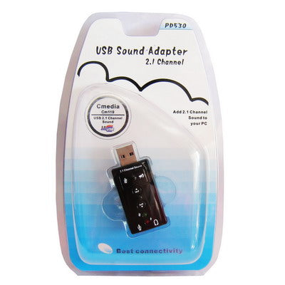 2.1 Channel USB Sound Adapter(Black) - USB Sound by PMC TechLife | Online Shopping South Africa | PMC TechLife