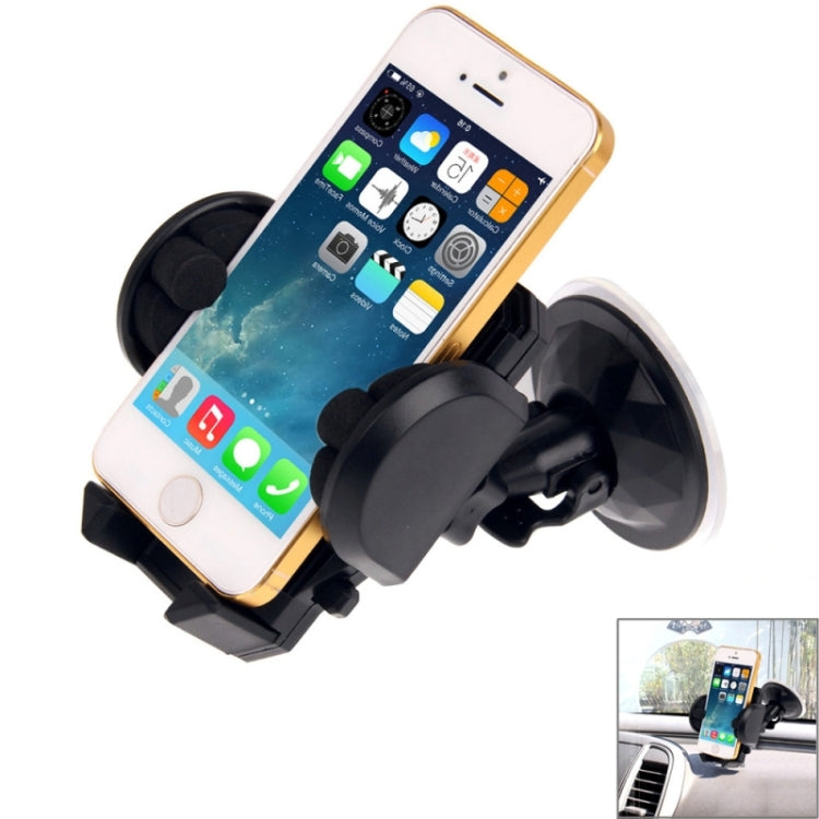 Universal 360 Degree Rotation Suction Cup Car Holder / Desktop Stand, For iPhone, Galaxy, Sony, Lenovo, HTC, Huawei, and other Smartphones of Width: 3.5cm - 10cm(Black) - Car Holders by PMC Jewellery | Online Shopping South Africa | PMC Jewellery