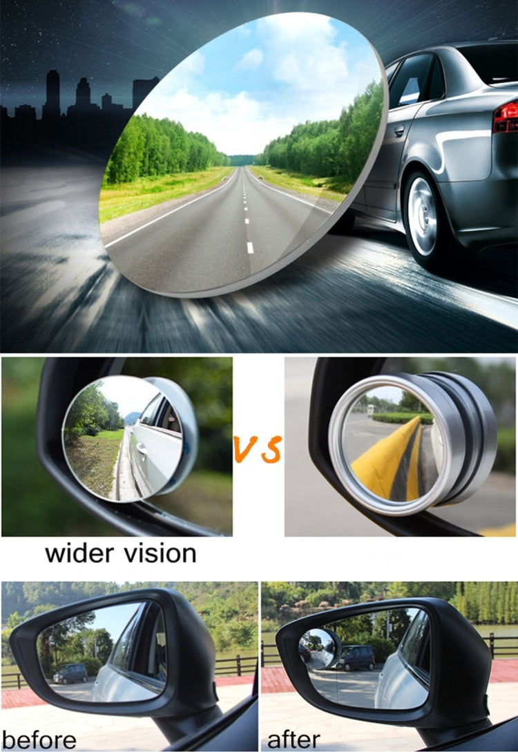 3R-033 Car Blind Spot Rear View Wide Angle Mirror, Diameter: 9.5cm - Convex Mirror & Accessories by 3R | Online Shopping South Africa | PMC TechLife | Buy Now Pay Later Mobicred