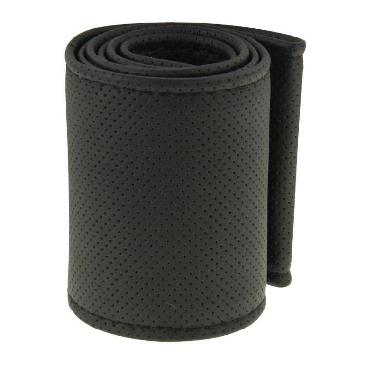PU Leather Steering Wheel Cover With Needle and Thread, Size: 54x10.5cm (Black) - Steering Wheel Accessories by PMC TechLife | Online Shopping South Africa | PMC TechLife | Buy Now Pay Later Mobicred
