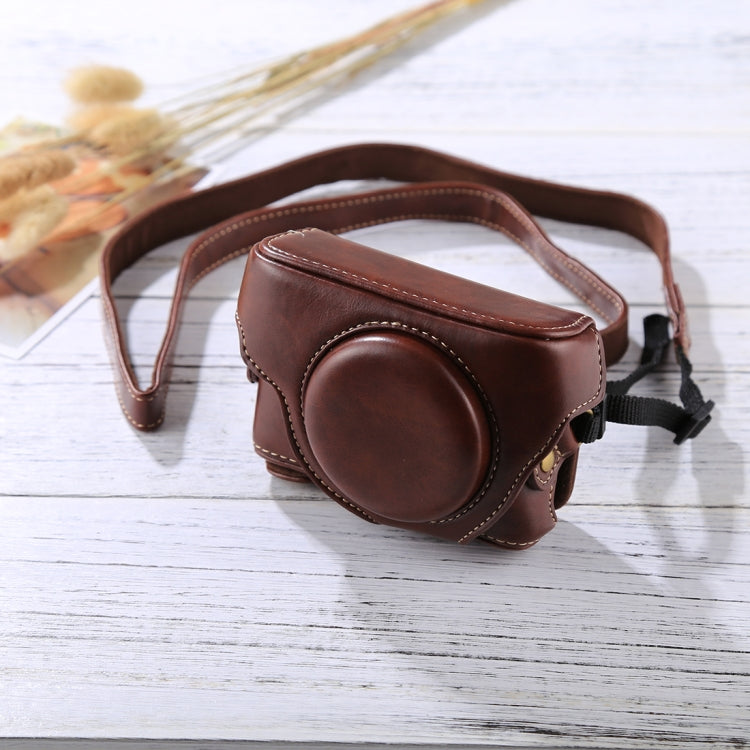 Retro Style PU Leather Camera Case Bag with Strap for Sony RX100 M3 / M4 / M5(Coffee) - Leather Bag by PMC TechLife | Online Shopping South Africa | PMC TechLife