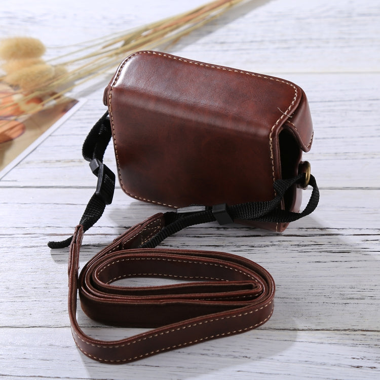 Retro Style PU Leather Camera Case Bag with Strap for Sony RX100 M3 / M4 / M5(Coffee) - Leather Bag by PMC TechLife | Online Shopping South Africa | PMC TechLife
