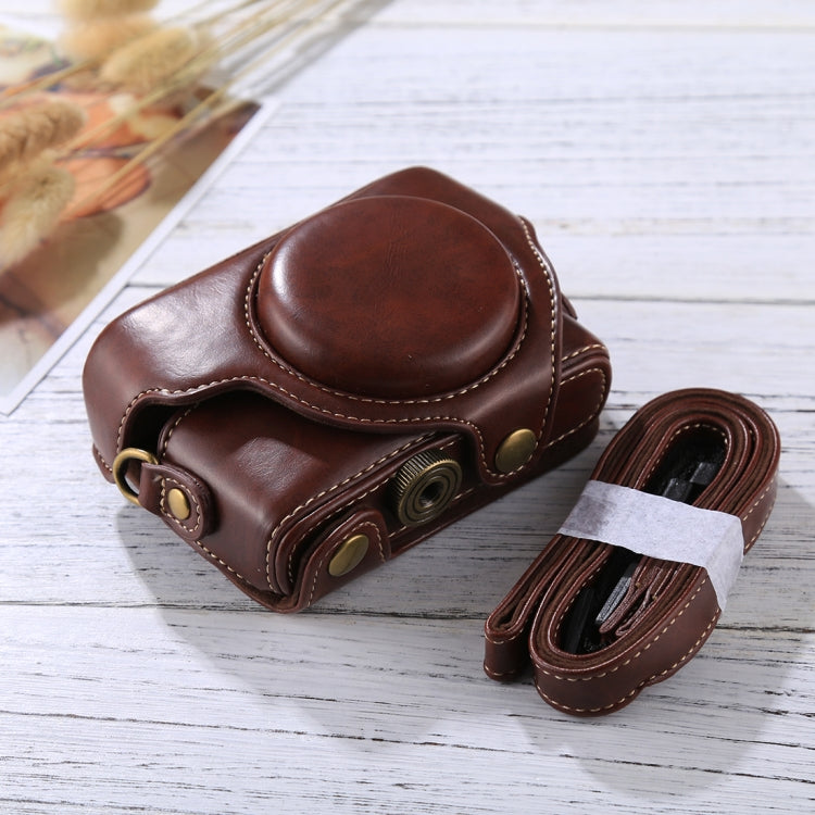 Retro Style PU Leather Camera Case Bag with Strap for Sony RX100 M3 / M4 / M5(Coffee) - Leather Bag by PMC TechLife | Online Shopping South Africa | PMC TechLife