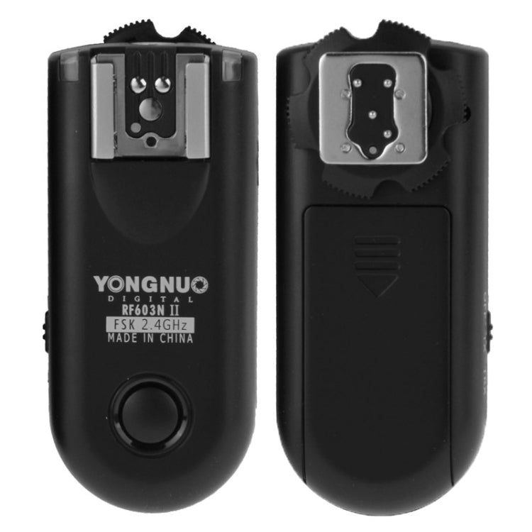 2 PCS YONGNUO RF603N II FSK 2.4GHz Wireless Flash Trigger with N1 Shutter Connecting Cable - Wireless Flash Trigger by YONGNUO | Online Shopping South Africa | PMC Jewellery | Buy Now Pay Later Mobicred