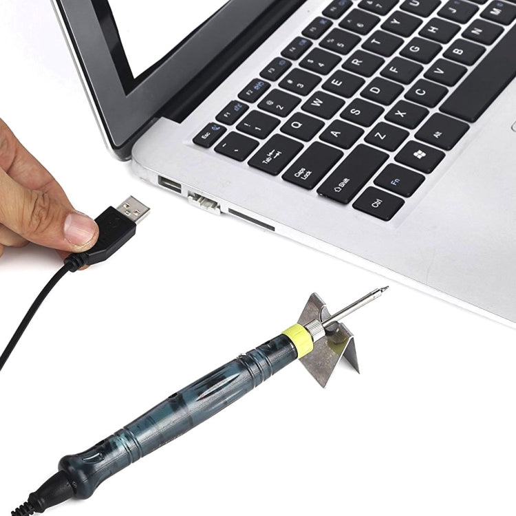 Portable USB Powered Soldering Iron Pen 5V 8W Long Life Tip + Touch Switch Protective Cap Auto Shut Off 25 second - free shipping - PMC TechLife - Order now!