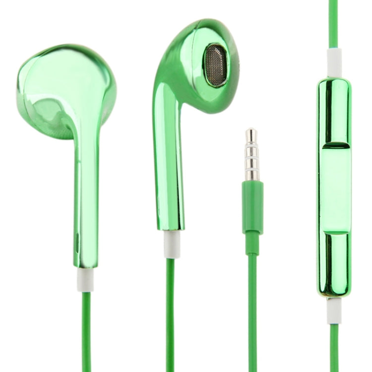 3.5mm Stereo Electroplating Wire Control Earphone for Android Phones / PC / MP3 Player / Laptops(Green) - In Ear Wired Earphone by PMC TechLife | Online Shopping South Africa | PMC TechLife