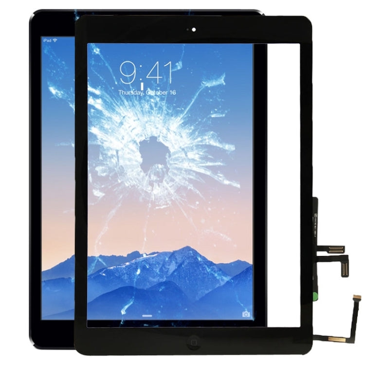 Controller Button + Home Key Button PCB Membrane Flex Cable + Touch Panel Installation Adhesive, Touch Panel for iPad Air / iPad 5(Black) - free shipping - PMC TechLife - Order now!