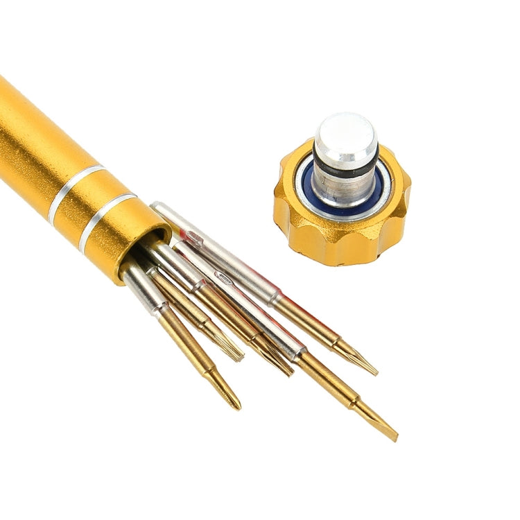 5 in 1 Gold Series Screwdriver Sets for iPhone 5 & 5S & 5C / iPhone 4 & 4S (T5 / T6 / 1.2 / 1.5 / 0.8) - Screwdriver Set by PMC TechLife | Online Shopping South Africa | PMC TechLife