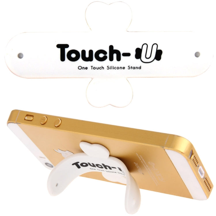 100 PCS Touch-u One Touch Universal Silicone Stand Holder(White) - free shipping - PMC TechLife - Order now!