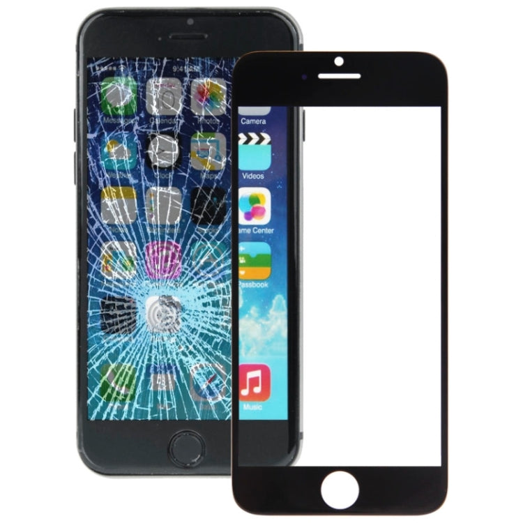 Front Screen Outer Glass Lens for iPhone 6(Black) - iPhone 6/6 Plus Parts by PMC TechLife | Online Shopping South Africa | PMC TechLife