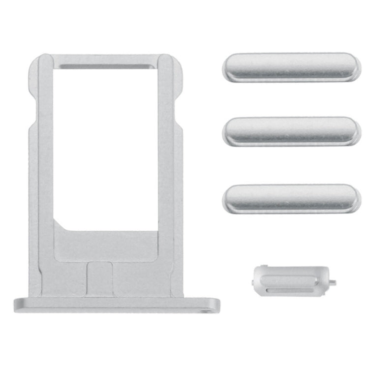 Card Tray & Volume Control Key & Screen Lock Key & Mute Switch Vibrator Key  Kit for iPhone 6(Silver) - iPhone 6/6 Plus Parts by PMC TechLife | Online Shopping South Africa | PMC TechLife