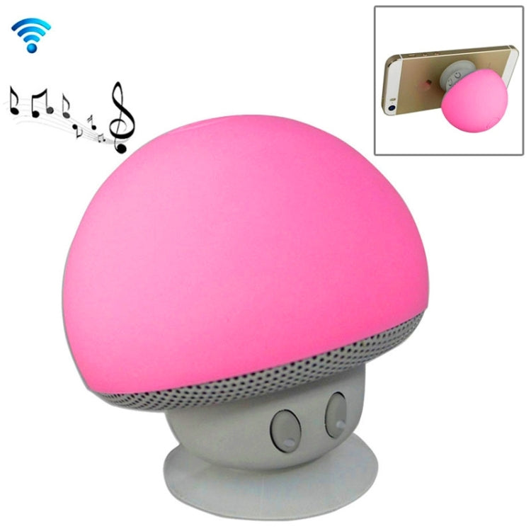 Mushroom Shape Bluetooth Speaker with Suction Holder(Pink) - Desktop Speaker by PMC TechLife | Online Shopping South Africa | PMC TechLife