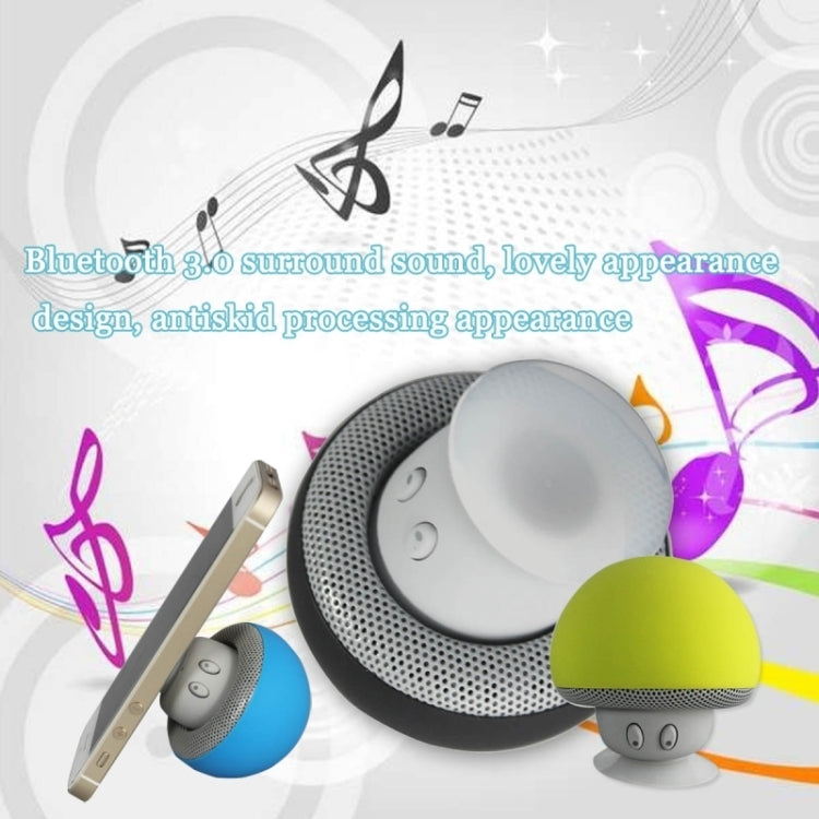 Mushroom Shape Bluetooth Speaker with Suction Holder(Black) - Desktop Speaker by PMC TechLife | Online Shopping South Africa | PMC TechLife