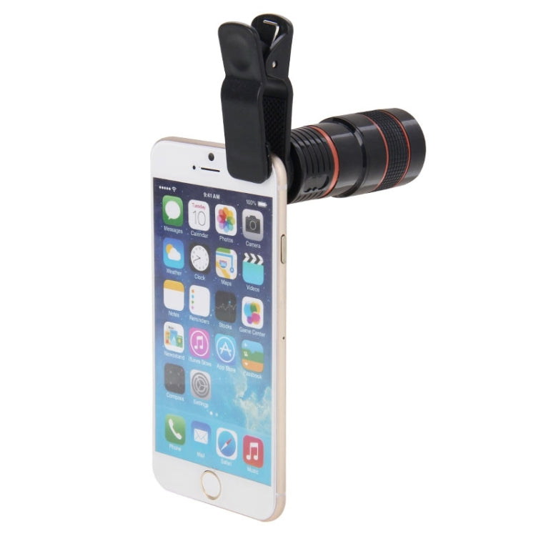 8X Zoom Telescope Telephoto Camera Lens with Clip(Black) - Telescope & Microscope by PMC TechLife | Online Shopping South Africa | PMC TechLife