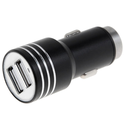 KX-C001 2 USB Ports 5V 4.2A Car Charger with Safety Hammer Function, For iPhone, iPad, Galaxy,  Huawei, Xiaomi, LG, HTC, other Smart Phones and Tablets(Black) - Car Charger by PMC Jewellery | Online Shopping South Africa | PMC Jewellery