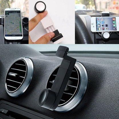 Portable Air Vent Car Mount Holder, For iPhone, Galaxy, Sony, Lenovo, HTC, Huawei, and other Smartphones (Black + Grey) - Car Holders by PMC Jewellery | Online Shopping South Africa | PMC Jewellery