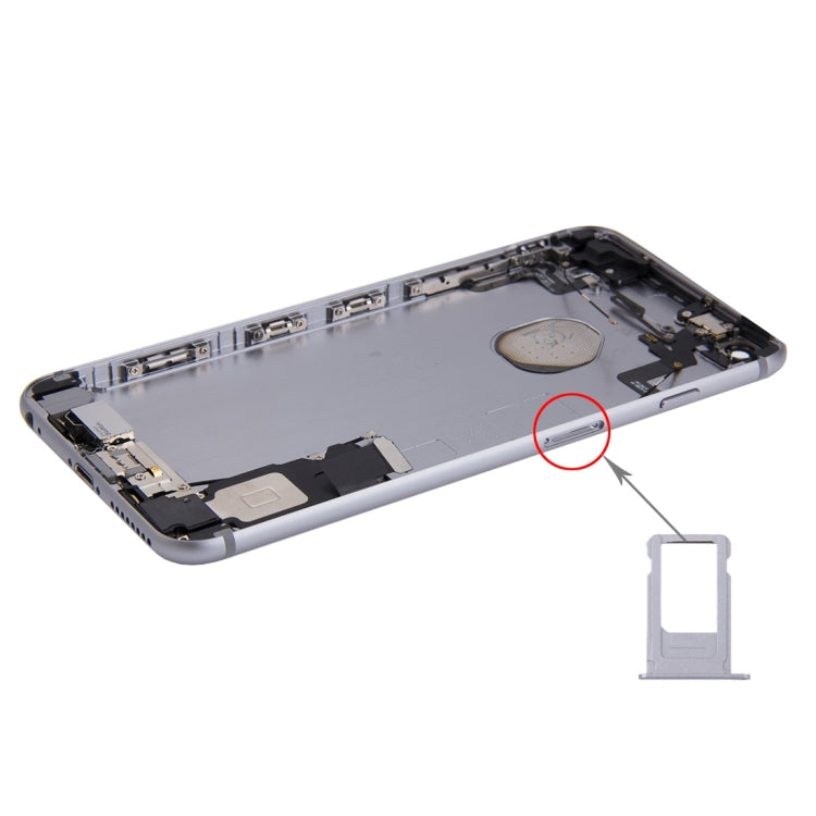 Battery Back Cover Assembly with Card Tray for iPhone 6s Plus(Grey) - iPhone 6S/6S Plus Parts by PMC TechLife | Online Shopping South Africa | PMC TechLife