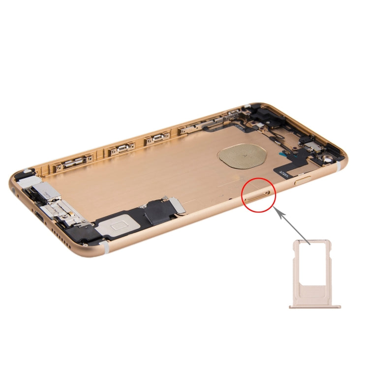 Battery Back Cover Assembly with Card Tray for iPhone 6s Plus(Gold) - iPhone 6S/6S Plus Parts by PMC TechLife | Online Shopping South Africa | PMC TechLife