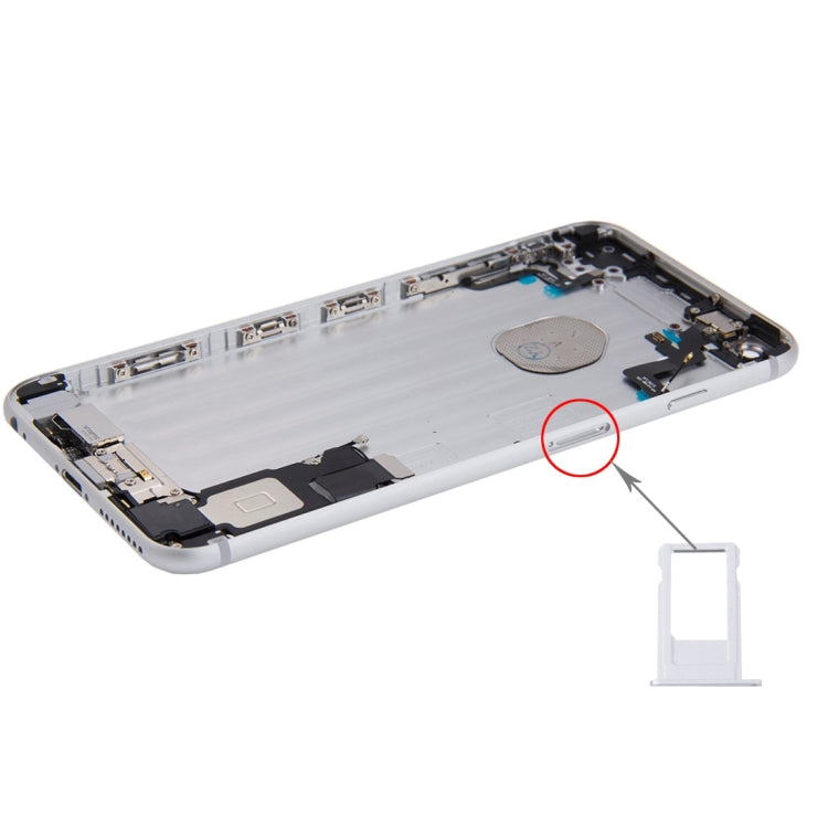 Battery Back Cover Assembly with Card Tray for iPhone 6s Plus(Silver) - iPhone 6S/6S Plus Parts by PMC TechLife | Online Shopping South Africa | PMC TechLife