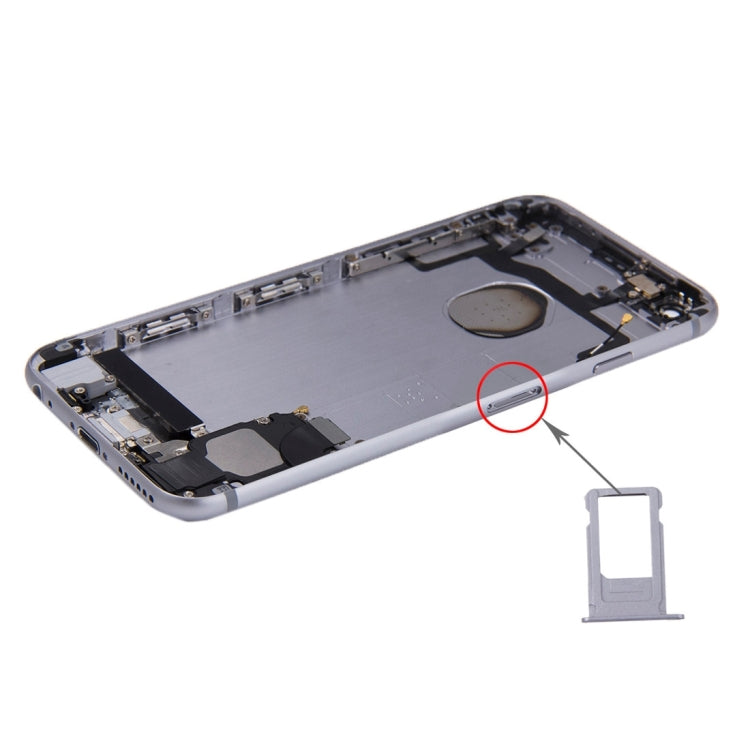 Battery Back Cover Assembly with Card Tray for iPhone 6s(Grey) - iPhone 6S/6S Plus Parts by PMC TechLife | Online Shopping South Africa | PMC TechLife