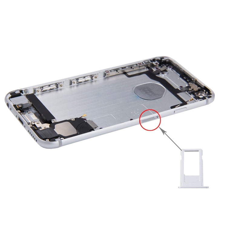 Battery Back Cover Assembly with Card Tray for iPhone 6s(Silver) - iPhone 6S/6S Plus Parts by PMC TechLife | Online Shopping South Africa | PMC TechLife