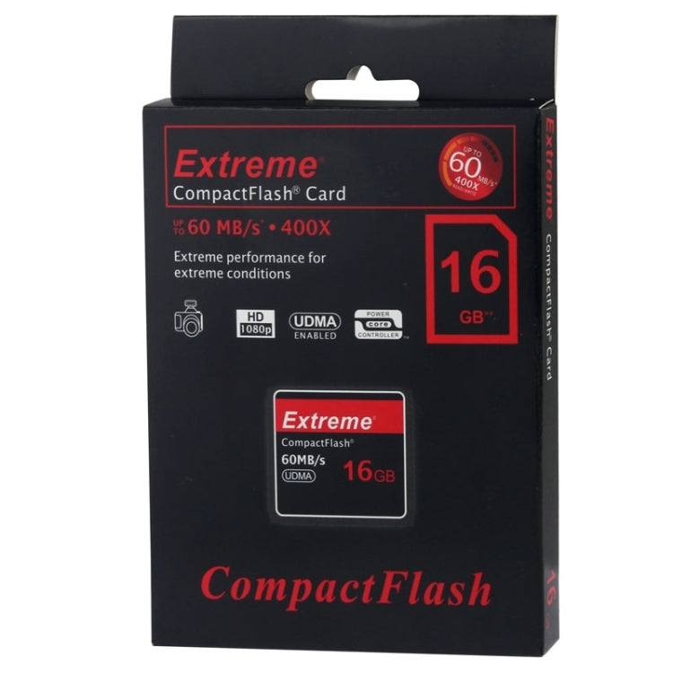 16GB Extreme Compact Flash Card, 400X Read  Speed, up to 60 MB/S (100% Real Capacity) - CF Card by PMC TechLife | Online Shopping South Africa | PMC TechLife