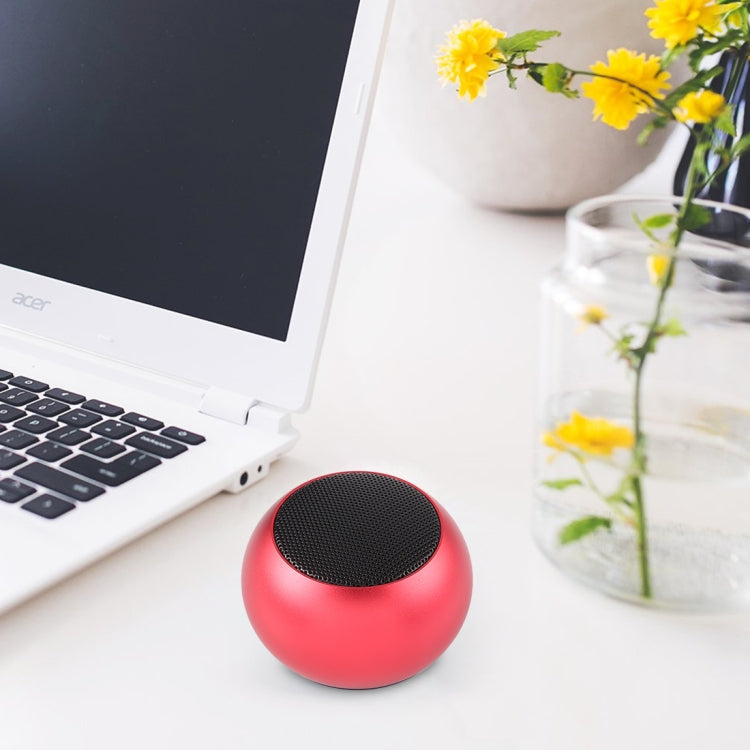 Mini Metal Wireless Bluetooth Speaker,  Hands-free, LED Indicator(Red) - Desktop Speaker by PMC Jewellery | Online Shopping South Africa | PMC Jewellery