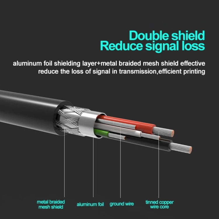 USB 2.0 Printer Extension AM to BM Cable, Length: 5m - USB Cable by PMC TechLife | Online Shopping South Africa | PMC TechLife