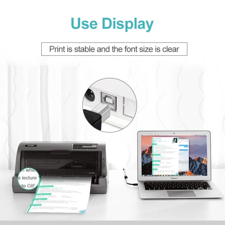 USB 2.0 Printer Extension AM to BM Cable, Length: 5m - USB Cable by PMC TechLife | Online Shopping South Africa | PMC TechLife