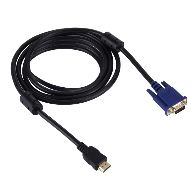 HDMI Male to VGA Male 15PIN Video Cable(Black) - Cable by PMC TechLife | Online Shopping South Africa | PMC TechLife