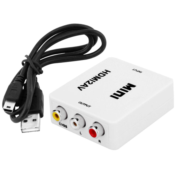 VK-126 MINI HDMI to CVBS/L+R Audio Converter Adapter (Scaler)(White) - Converter by PMC TechLife | Online Shopping South Africa | PMC TechLife