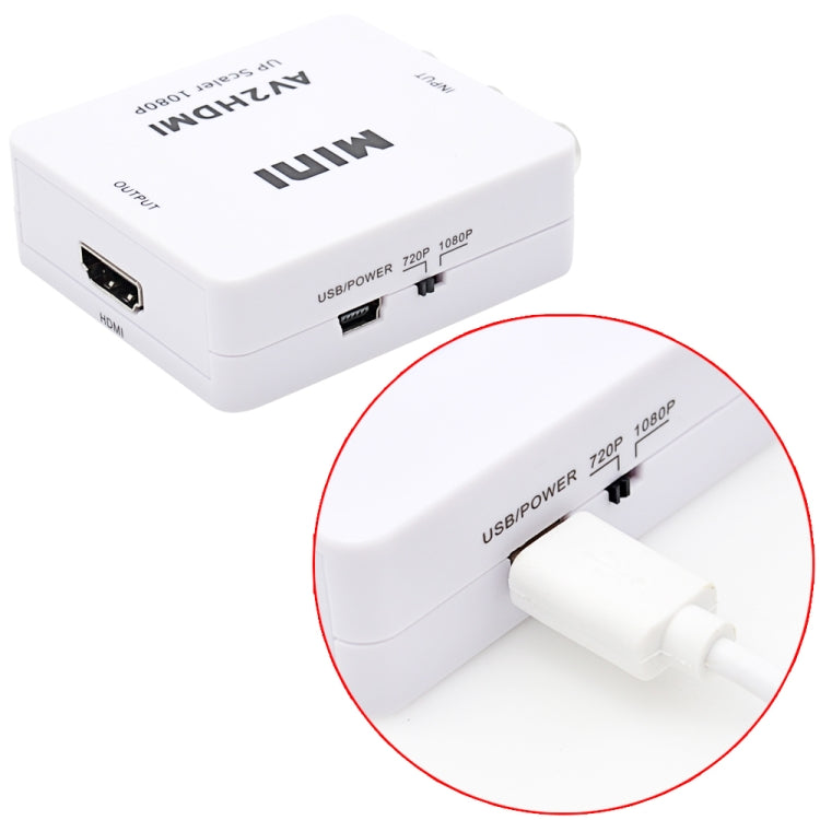 Mini CVBS/L+R Audio to HDMI Converter Adapter - Converter by PMC TechLife | Online Shopping South Africa | PMC TechLife