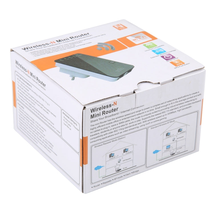 300Mbps Wireless-N Mini Router, Support AP / Client / Router / Bridge / Repeater Operating Modes, Sign Random Delivery - Wireless Routers by PMC TechLife | Online Shopping South Africa | PMC TechLife