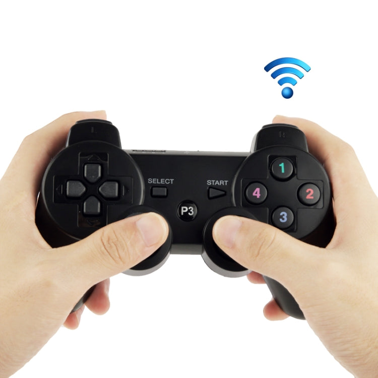 Double Shock III Wireless Controller, Manette Sans Fil Double Shock III for Sony PS3, Has Vibration Action(with logo)(Black) - Gamepads by PMC Jewellery | Online Shopping South Africa | PMC Jewellery